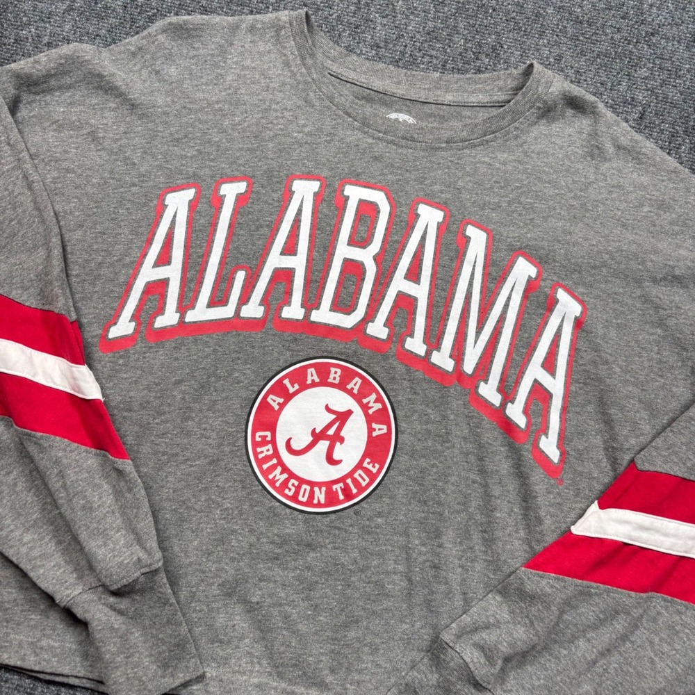 Rivalry Threads Alabama Crimson Tide Women's M Gray Thumbhole Shirt